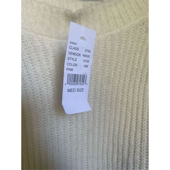 NWT LA Hearts PAC Sun Tri Color Block Fuzzy Knit Cropped Sweater Size M - Picture 7 of 12